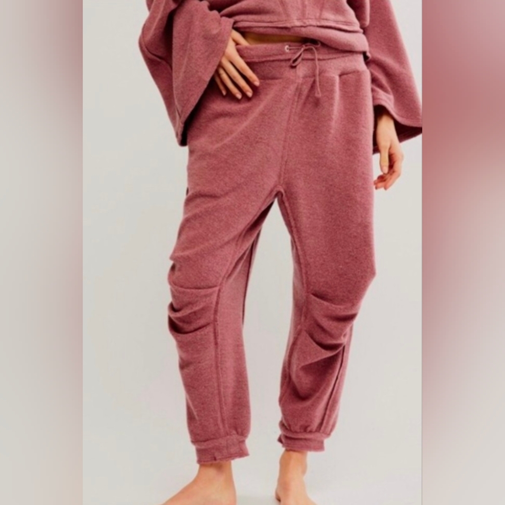 Free People Fleece Ginger Sweatpants Mauve